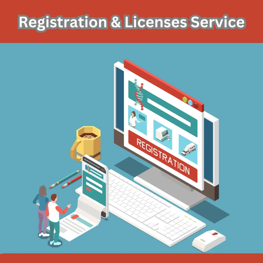 online registration and licenses service